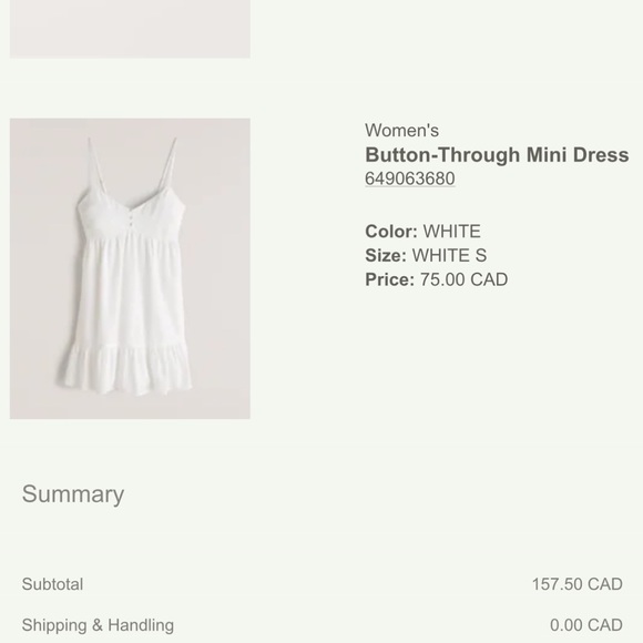 Abercrombie & Fitch Button-Through Mini Dress - Picture 2 of 2